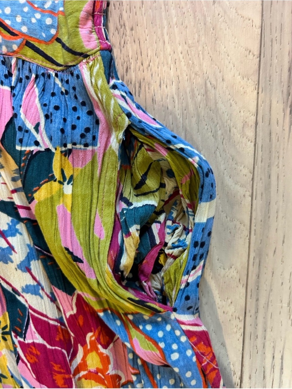 Angie Tropical Floral Wide Leg Jumpsuit Sleeveless Boho Resort Wear-Small - Picture 4 of 9